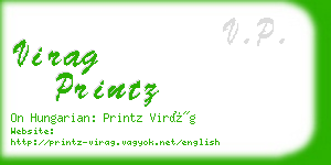 virag printz business card